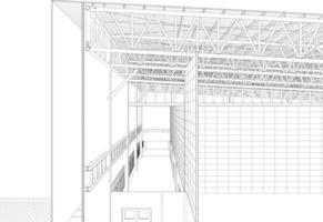 3D-Darstellung des Bauvorhabens vektor