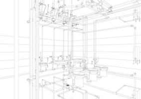 3D-Darstellung des Bauvorhabens vektor