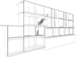 3D-Darstellung des Bauvorhabens vektor