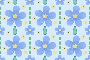 nahtlos Muster vergessen mich nicht lila Blumen Stickerei Stil sind entworfen zum Hintergrund, traditionell Kleidung, Teppich, Vorhang, und Zuhause Dekoration. vektor