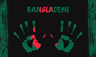 Vektor Flagge von Bangladesch mit ein Palme