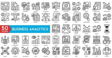 Geschäft Analytik Symbole Vektor Illustration Stil