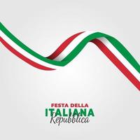 vektorillustration von festa della repubblica italiana. Tag der italienischen Republik. vektor