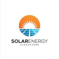 Sol sol- energi logotyp design mall. sol- tech logotyp mönster, aning logotyp design inspiration vektor