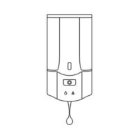 tvål dispenser översikt ikon illustration på isolerat vit bakgrund vektor