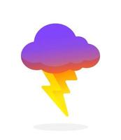 Illustration von elektrisch Blitz Bolzen mit Wolke vektor