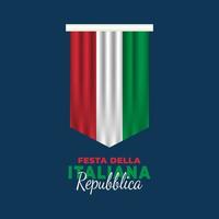 Plakat zum Tag der italienischen Republik vektor