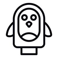 pingvin marionett ikon översikt vektor. visa leksak vektor