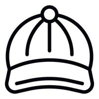 Deckel Zubehörteil Symbol Gliederung Vektor. Baseball Hut vektor