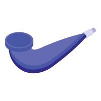 Fußball vuvuzela Symbol isometrisch Vektor. Horn Trompete vektor