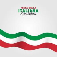 Tag der italienischen Republik. Jährlich am 2. Juni in Italien Poster gefeiert vektor