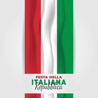 Plakat zum Tag der italienischen Republik vektor