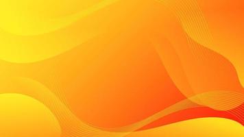 abstrakt lutning gul orange flytande Vinka bakgrund vektor