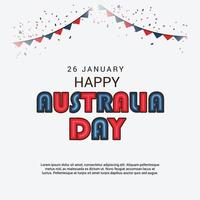illustration av en bakgrund för den lyckliga australiensiska dagen. vektor