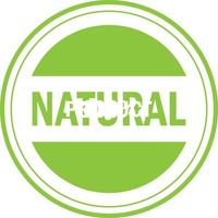 100 procent naturlig produkt, vektor klistermärke