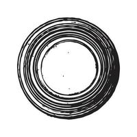 cirkel, årgång logotyp begrepp svart och vit Färg, hand dragen illustration vektor