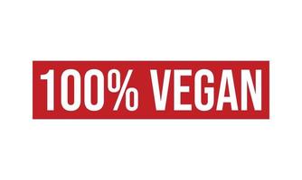 100 Prozent vegan Gummi Briefmarke vektor