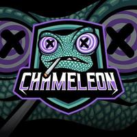 Maskottchen von Chamäleon Das ist geeignet zum E-Sport Spielen Logo Vorlage vektor