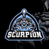 Maskottchen von Skorpion Das ist geeignet zum E-Sport Spielen Logo Vorlage vektor