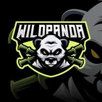 Maskottchen von wild Panda Das ist geeignet zum E-Sport Spielen Logo Vorlage vektor