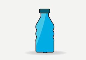 Plastik Wasser Flasche Vektor Symbol isoliert auf png Hintergrund