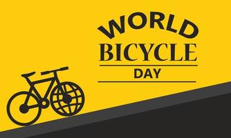 värld cykel dag vektor design lämplig för baner, affisch
