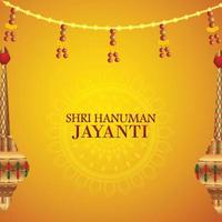 shri hanuman jayanti indisk festival firande bakgrund vektor