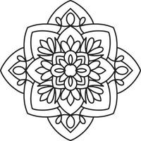 skön blomma mandala vektor