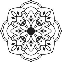 skön blomma mandala vektor