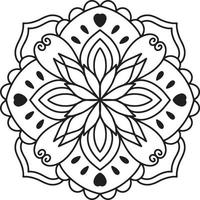 skön blomma mandala vektor