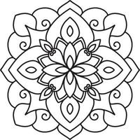 skön blomma mandala vektor