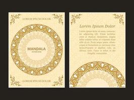 Luxusabdeckung Hintergrund mit Mandala Textur vektor