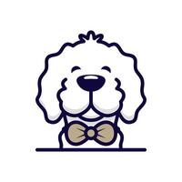 ein clever, süß und bezaubernd Hund Illustration Logo vektor