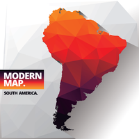 Moderne Südamerika Karte vektor