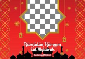 redigerbar ramadan försäljning affisch mall. med mandala ornament, lyktor och de silhuett av en moskén. design för social media, baner, hälsning kort och webb. islamic Semester vektor illustration