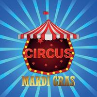 realistisk mardi gras vintage cirkus party bakgrund vektor