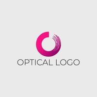 optisch Unternehmen Logo Design Konzept vektor