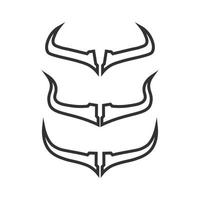 Bull Horn Logo und Symbol Vorlage Symbole App vektor