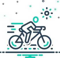 mix -ikon för cykling vektor