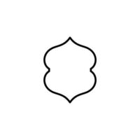 islamic fönster och dörr prydnad ikon vektor