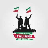 Vektorillustration von festa della repubblica italiana Plakat vektor