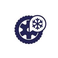 Winter Reifen Symbol, Schnee Reifen vektor