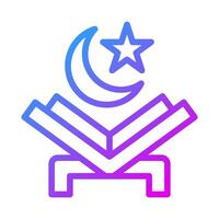 Koran Symbol Gradient lila Farbe Ramadan Symbol perfekt. vektor