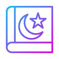 Koran Symbol Gradient lila Farbe Ramadan Symbol perfekt. vektor