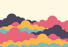 Sommer- Himmel mit Wolken zum Poster, Präsentation, Webseite Design Konzept leer Raum zum Text. Vektor Illustration
