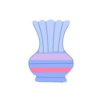 Glas Vase Blume Karikatur Vektor Illustration