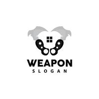 kerambit Logo, Indonesien Kampf Waffe Vektor, Ninja Kampf Werkzeug einfach Design, Vorlage Illustration Symbol Symbol vektor