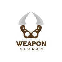 kerambit Logo, Indonesien Kampf Waffe Vektor, Ninja Kampf Werkzeug einfach Design, Vorlage Illustration Symbol Symbol vektor