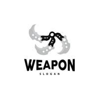 kerambit Logo, Indonesien Kampf Waffe Vektor, Ninja Kampf Werkzeug einfach Design, Vorlage Illustration Symbol Symbol vektor