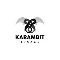 kerambit logotyp, indonesien stridande vapen vektor, ninja stridande verktyg enkel design, mall illustration symbol ikon vektor